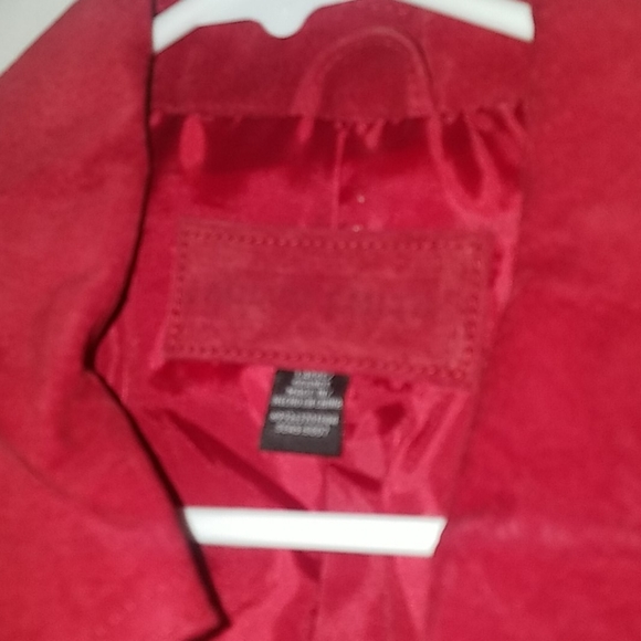 Vintage Jaclyn Smith suede red jacket size larg - Picture 2 of 8